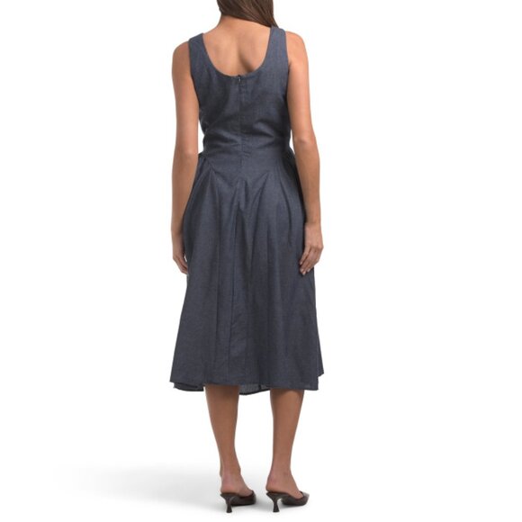 SUNDAY EDITION Indigo Denim Basque Waist Dress - Picture 2 of 2